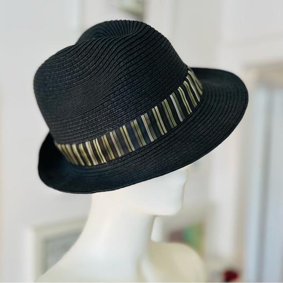 New never worn summer fedora style hat black - Picture 3 of 11